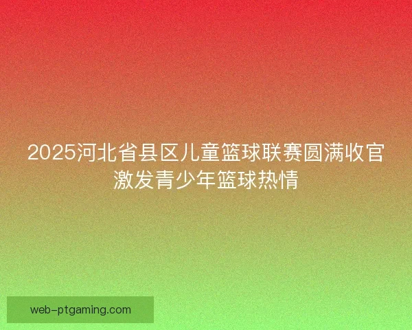 2025河北省县区儿童篮球联赛圆满收官激发青少年篮球热情